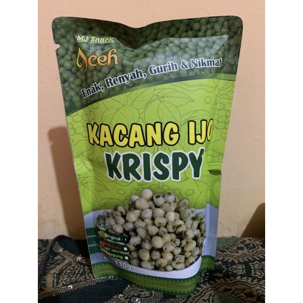 

Cemilan garing Kacang ijo Krispy Homemade - Asli Aceh 110 gram