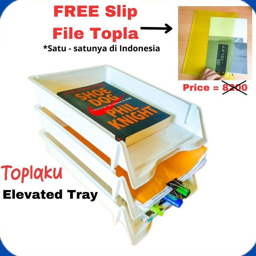 PALING DICARI. TOPLA Rak Kertas HVS Dokumen Meja Kantor 3 Susun F4 FOLIO Belajar Kantor Laci Minimal