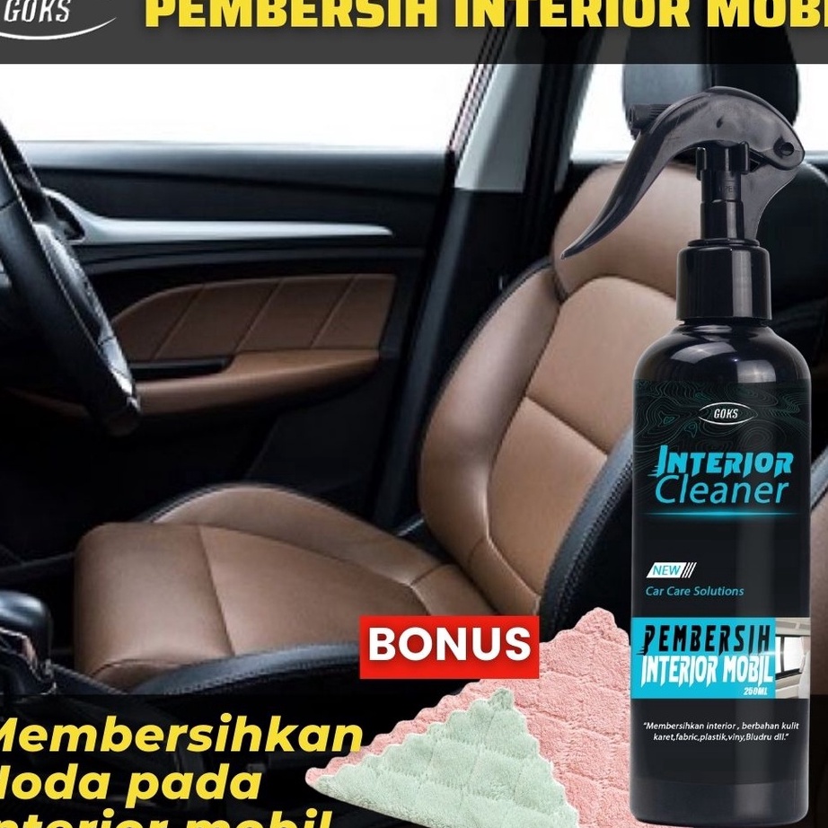 New Stock Pembersih interior mobil cairan penghilang noda jamur plafon kursi jok dashboard karpet ku