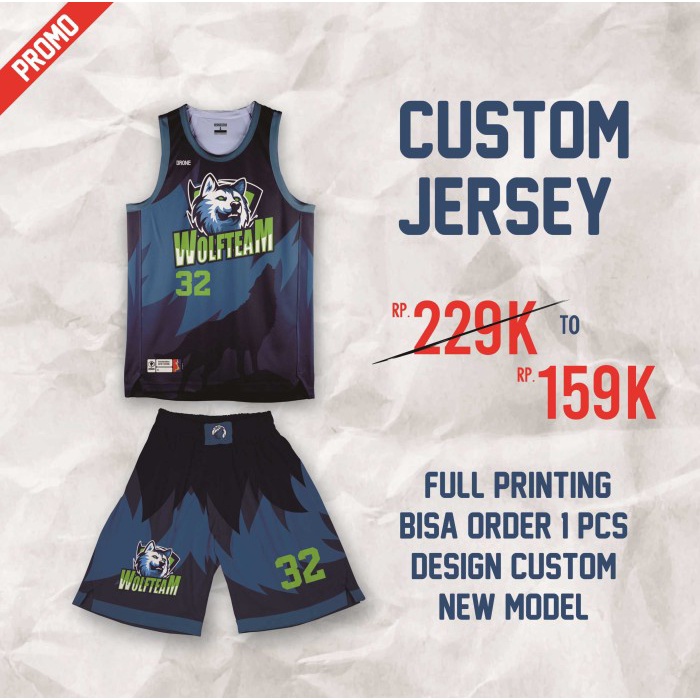 Jersey Full printing/ jersey Custom Basket