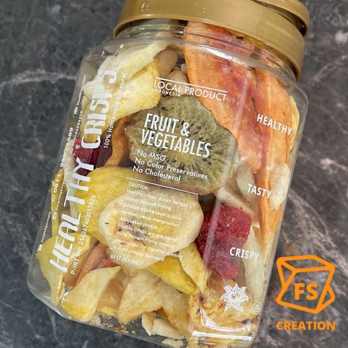 

Healthy Crisps-X Fruits/X Buah (Organik) Keripik Toples Besar