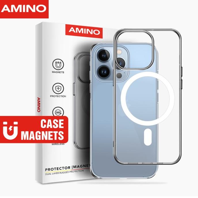New Amino Magnetic Case Untuk Iphone 13 13 Pro 13 Mini 13 Pro Max Clear