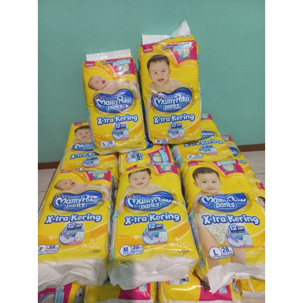 PAMPERS MAMY POKO X-TRA KERING CELANA S M L XL