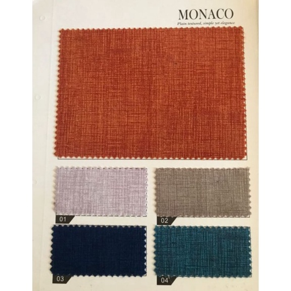 MONACO Kain Furniture (Sofa, Jok, Partisi, Tas, Dompet, Gorden, Taplak meja DLL) 5736