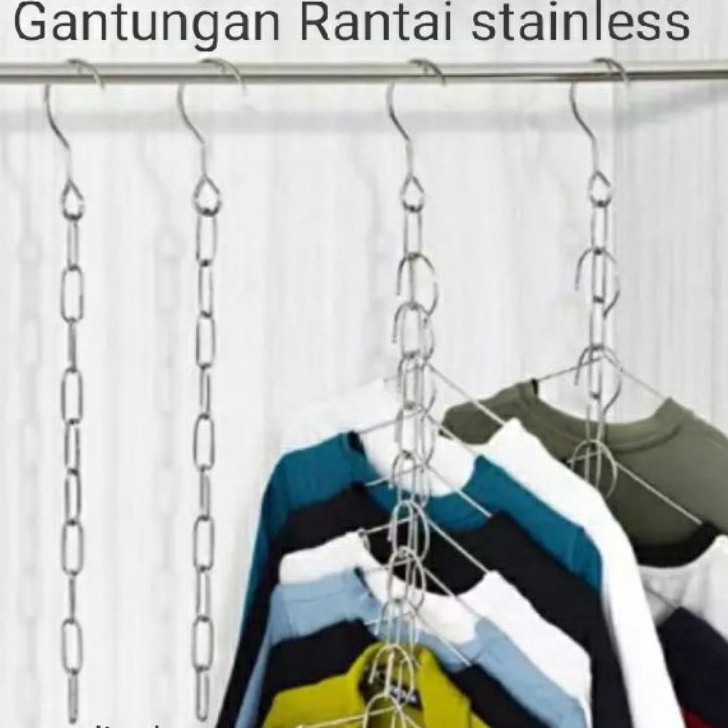❦ XIII 9577 Gantungan Baju Rantai besi stainless [ SALE ]  ⿓