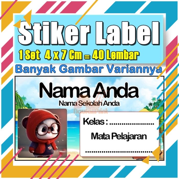 

Stiker Label Nama Buku Pelajaran Anak Karakter Hewan Lucu Cute Murah Sticker Kecil Banyak 20 Lembar Anime Vol-310
