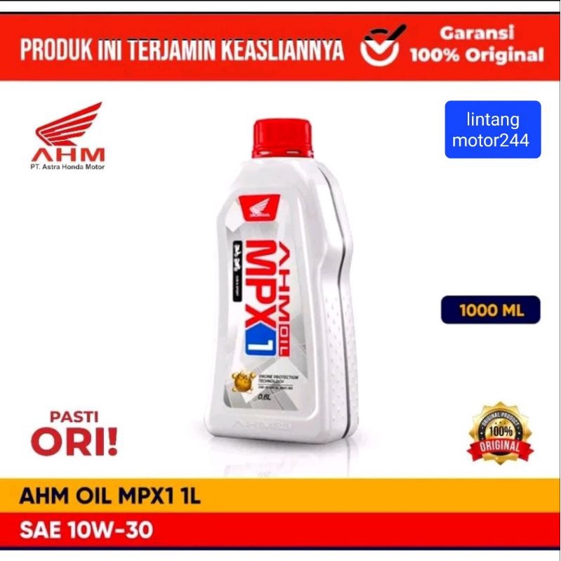 Oli Mesin MPX1 1L / 1000ML AHM HONDA 100%ORIGINAL