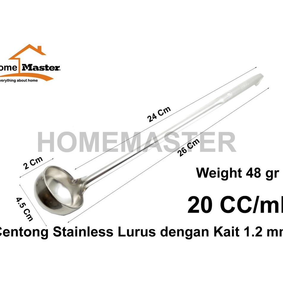 ★★★ ZMy HomeMaster Centong/Ladle Stainless Tebal 1.2 mm 20 cc/ml SK1220 ❂ ❃