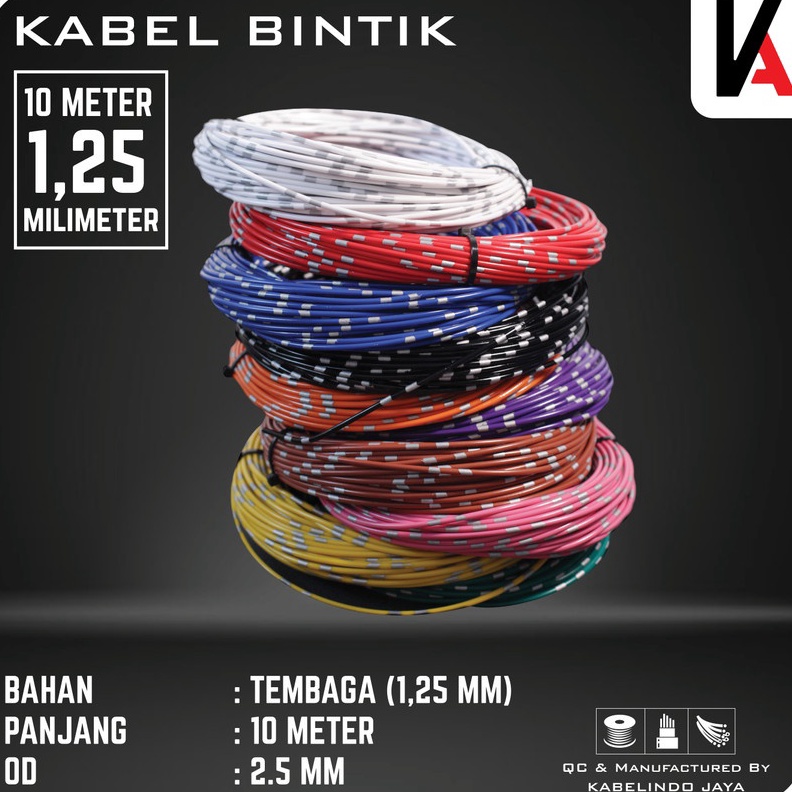 Terbaik.. KABEL BINTIK / KABEL BODY / KABEL OTOMOTIF MOBIL MOTOR 1.5MM x 10M KUALITAS ASTRA.