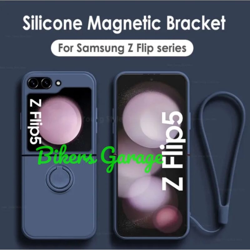 Case hp premium Samsung Z Flip 5 + tali dan ring