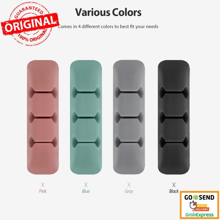 

Terlaris Ringke Cable Organizer Clips Pengatur Kabel