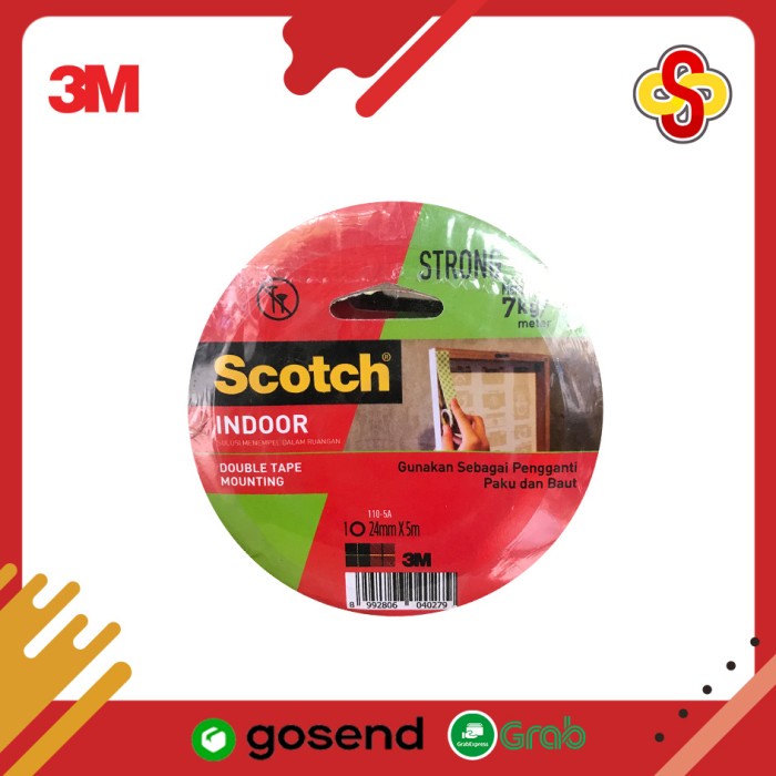 

HRG DISKON Double Tape Indoor Scotch 3M Mounting Tape Permanen 110 24mm x 5m