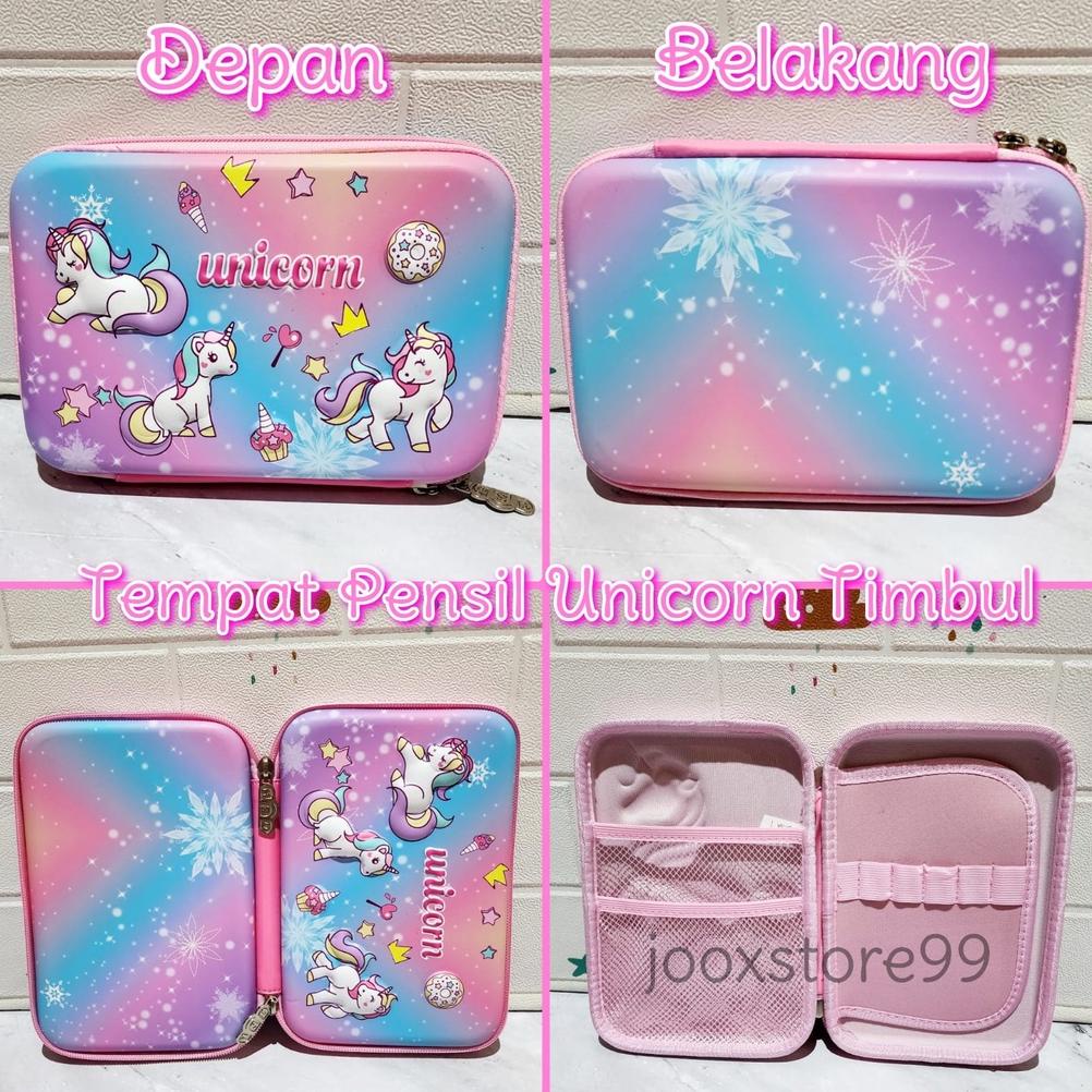 

8.8 Big Sale Tempat Pensil Anak Karakter Unicorn Spiderman Astronot Kotak Pensil Lucu Hardcase 3D Timbul Grosir !!