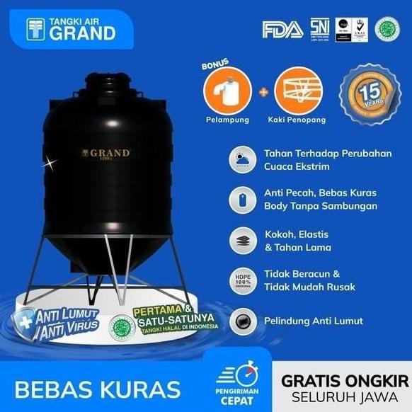 Tangki Air Grand Tandon Air Auto Drain 1200 Liter Bebas