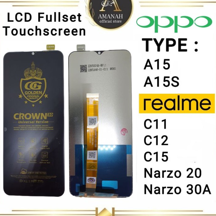 KVTN0018 ✔✔SALE✔✔   LCD TOUCHSCREEN OPPO A15 / A15S / REALME C11 2020 / C12 / C15 / NARZO 20 / 30A F