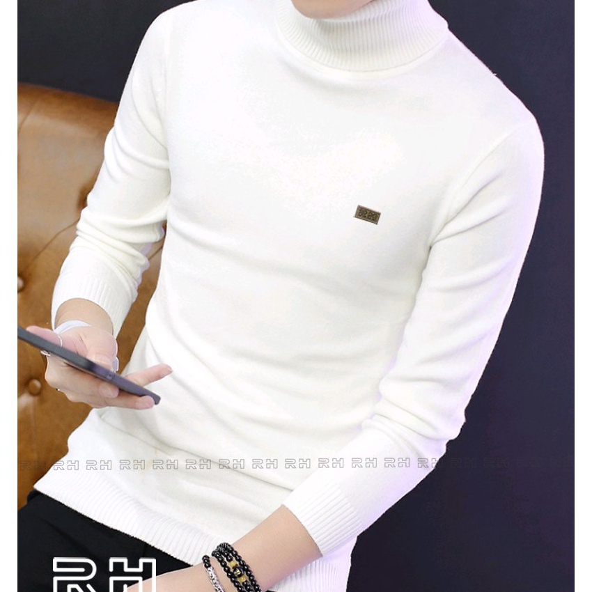 Laris Baju rajut kerah tinggi/sweater rajut turtleneck pria/switer turtle neck/switer kerah tinggi P