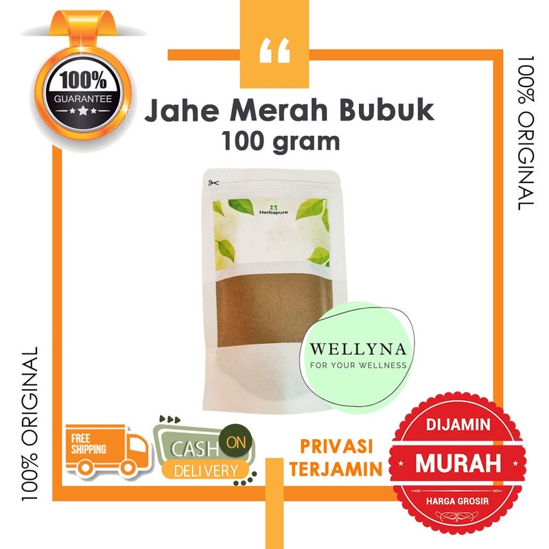 

☘️Wellyna☘️ Jahe Merah Bubuk Asli dan Murni Tanpa Campuran menjaga kesehatan tubuh