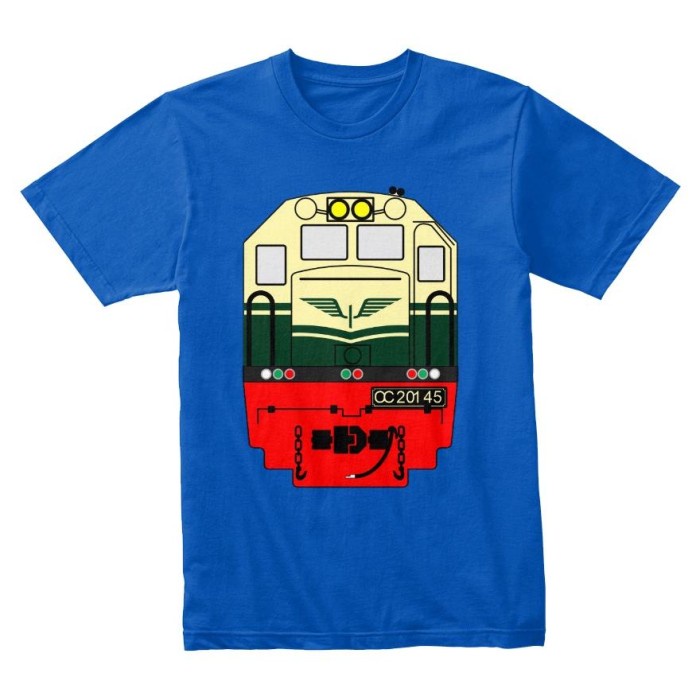 MUST HAVE KAOS KERETA API LOKOMOTIF CC 201 ERA DKA - PJKA RAILFANS DEWASA DAN TERMURAH