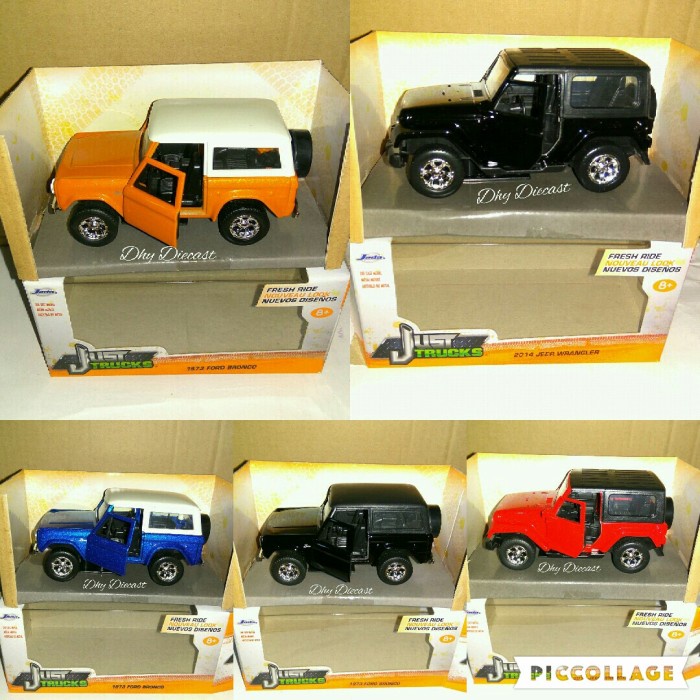 MUST HAVE MINIATUR MOBIL JADA JEEP WRANGLER DAN FORD BRONCO TERMURAH