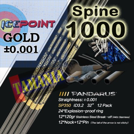Best Seller Pandarus Ice Point Gold Spine 1000 Carbon 40T Id 3.2 0.001