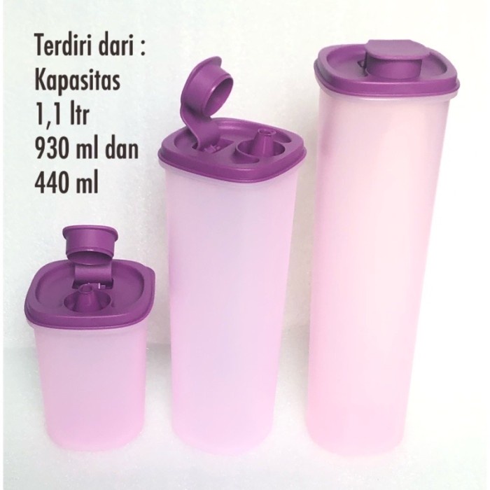Terlaris Botol Minyak Botol Kecap Tupperware Cooking Oil Set (3)