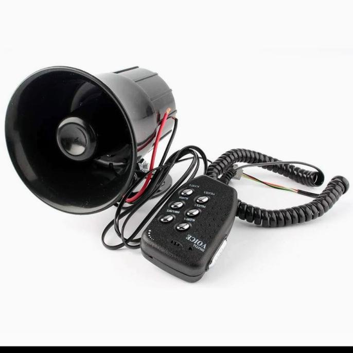 Klakson Sirine Patwal Polisi Toa 6 Suara Modul + Speaker Motor Mobil Kekinian
