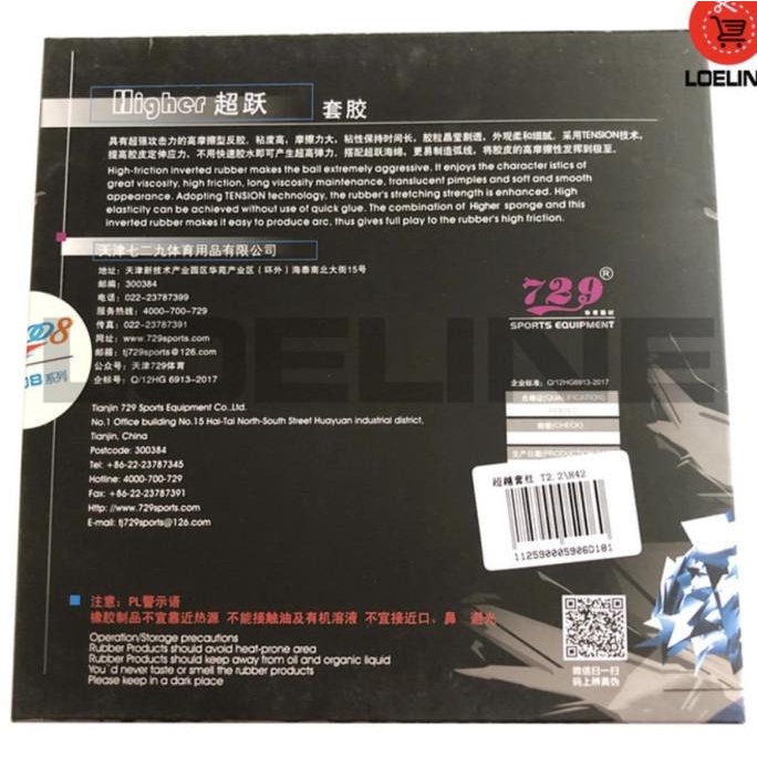 Karet bet ping pong pingpong RITC 729 HIGHER TENSION TENIS MEJA ASLI