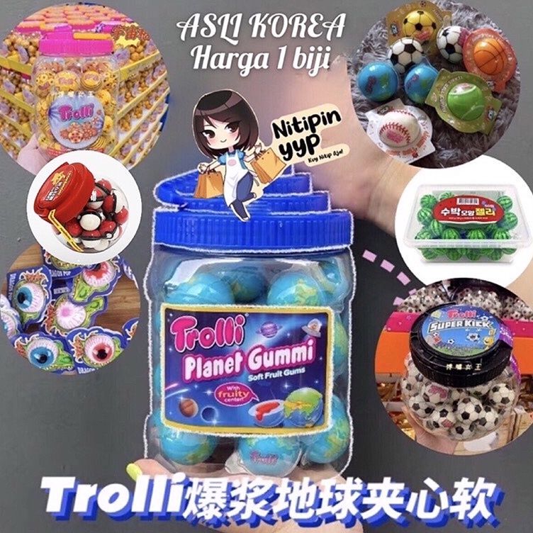 

Terkini [ASLI KOREA] Korean Trolli Planet Soccer Chewy Gummy - Permen Trolly Jelly Gummi Viral - SCF Sportball Watermelon Pokemon Duck Yoghurt Peach Jelly Gummy (18,8gr) ☍✭✽