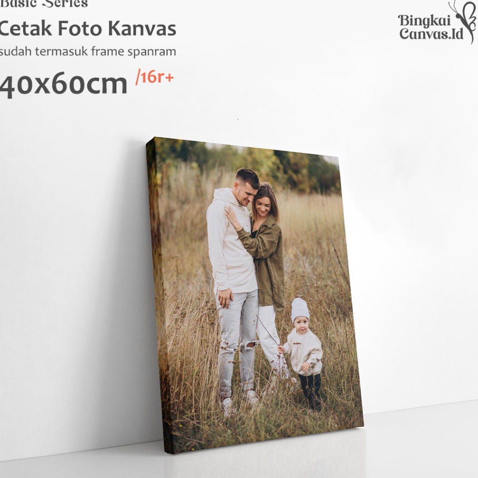 Segera Dapatkan.. Cetak foto kanvas 40x60cm 16R/Canvas photo print + spanram