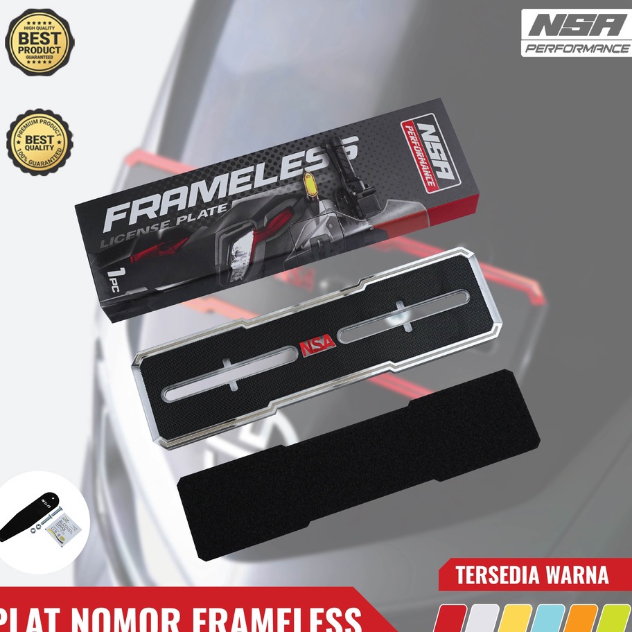 New FRAMELESS PLATE MOTOR UNIVERSAL 1PCS DUDUKAN PLAT NOMOR MOTOR VARIO BEAT SCOOPY NMAX AEROX ( CLE