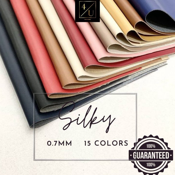 ➘✣✰ MURAH Kain Kulit Sintetis Meteran GARANSI PU - Silky Bahan Tas Oscar Best Produk