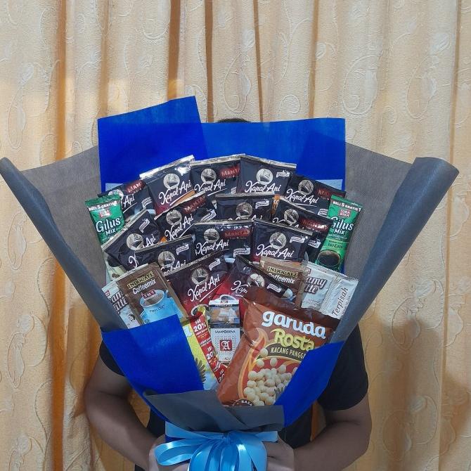 

6.6 Bouquet Buket Snack Kopi Request Custom Sehari Jadi