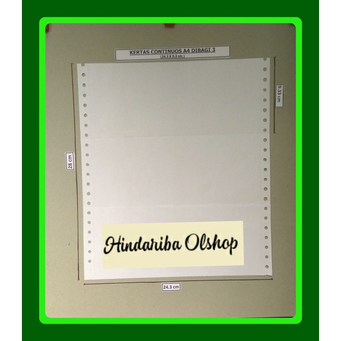 

Best Seller Dijual Kertas Struk Ppob A4 Dibagi 3 Polos Eceran
