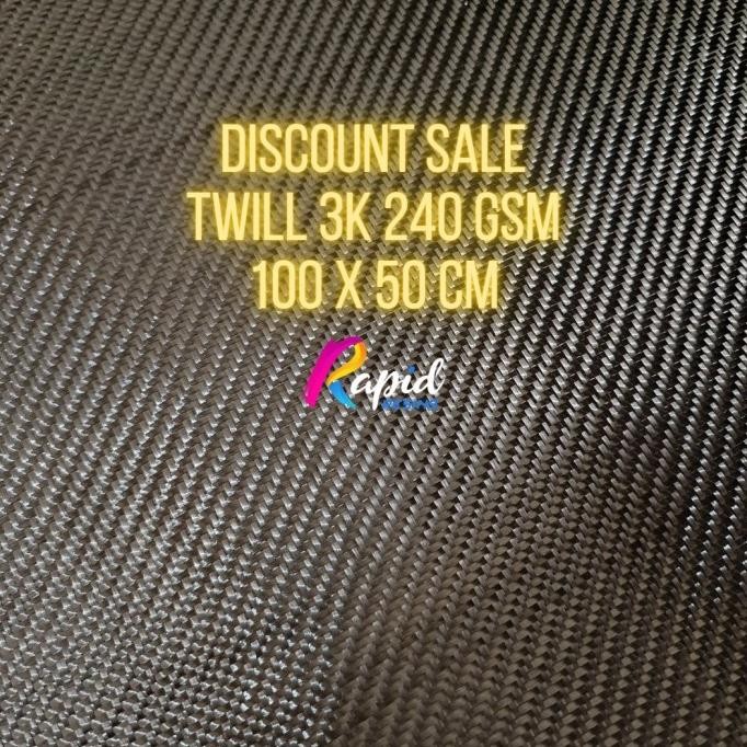 

Best Seller [Diskon Sale] Serat Karbon Carbon Fiber Fabric 3K Twill 240 Gsm