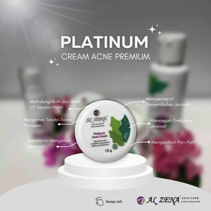 PLATINUM ACNE CREAM / KRIM MALAM JERAWAT BY ALZENA SKINCARE