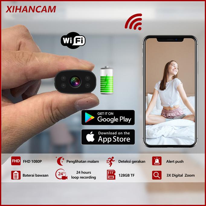XIHANCAM Spy Camera Wifi 2MP Kamera Cctv Mini Tersembunyi Tanpa Kabel