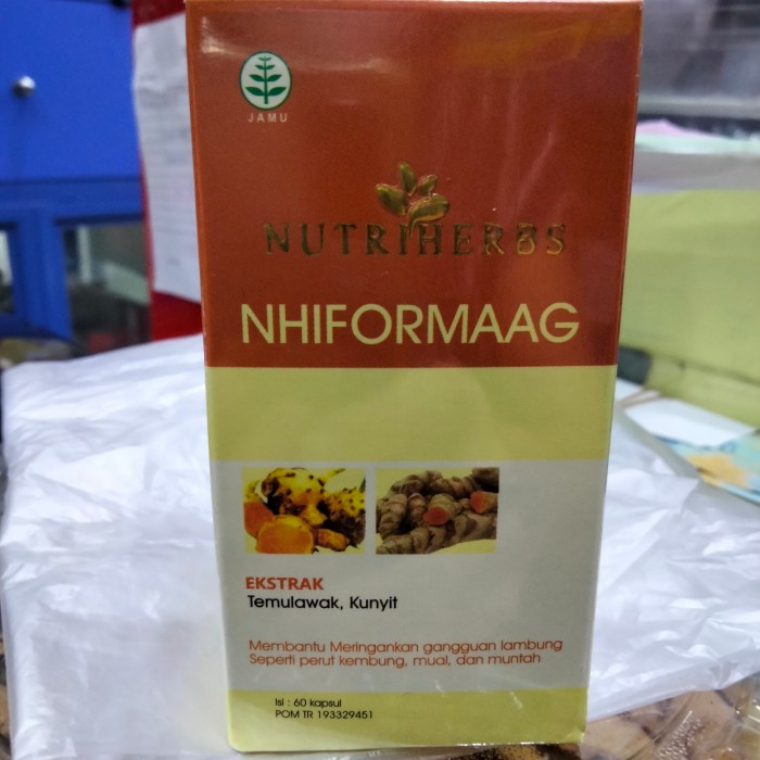 

Nutris Nhiformaag Ekstrak Temulawak Kunyit Atasi Sakit Maag 60 Kap