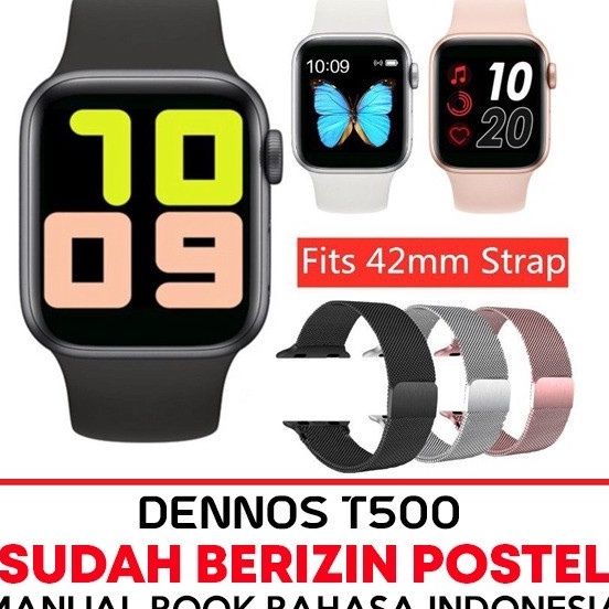✷TERLARIS✷ Dennos T500 T55 Smart Watch Jam Tangan Bluetooth Sport Fitness Pedometer Heart Rate