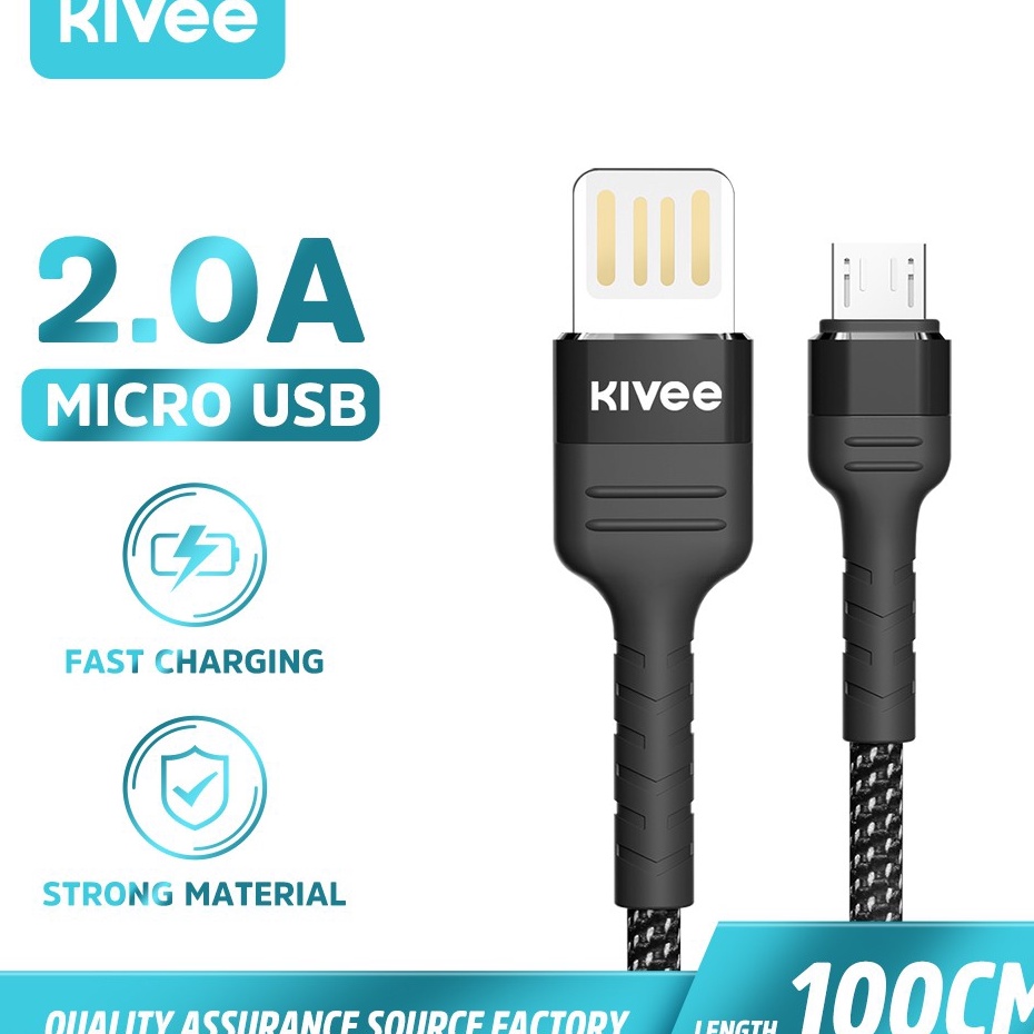 Terkini Kivee Kabel Data Android Micro USB Fast Charging 2.1A