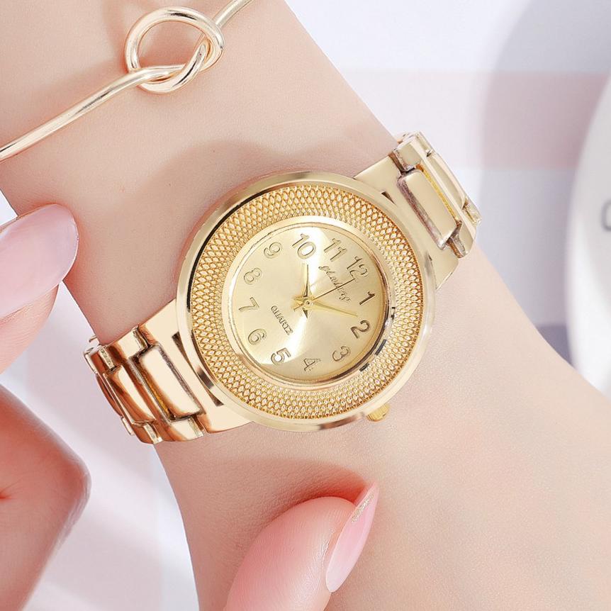 Arjun- JAM TANGAN WANITA STAINLESS GOLD PESTA MURAH KOREA BRANDED PREMIUM BATAM MEWAH LEEDS JAM082G1