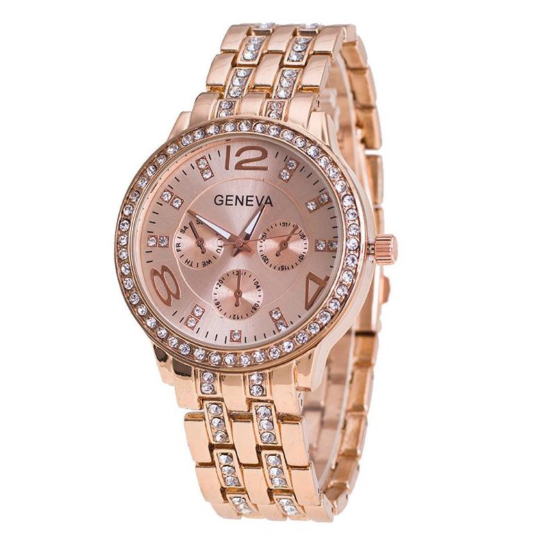 Arjun- JAM TANGAN WANITA GIOVA JAM040G1 GOLD PESTA MEWAH PREMIUM DIAMOND GENEVA BRANDED ORIGINAL ORI