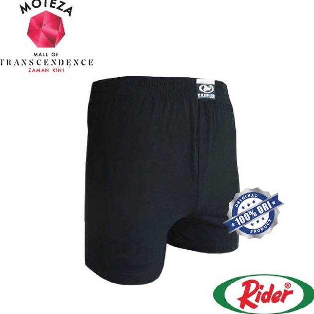 ✤ewc⋆ Celana Dalam Pria Boxer - RIDER Sport R 812 B - Hitam / Abu Polos ❀