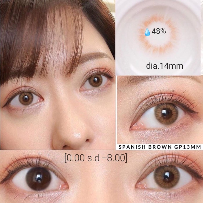 NEW SOFTLENS PRINCESS SPANISH BROWN GRAY GREY NORMAL MINUS