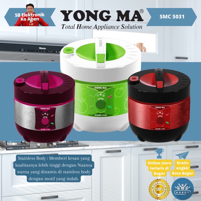 Yongma SMC-5031 Magic Com 3in1 Rice Cooker 1.8 Liter SMC 5031