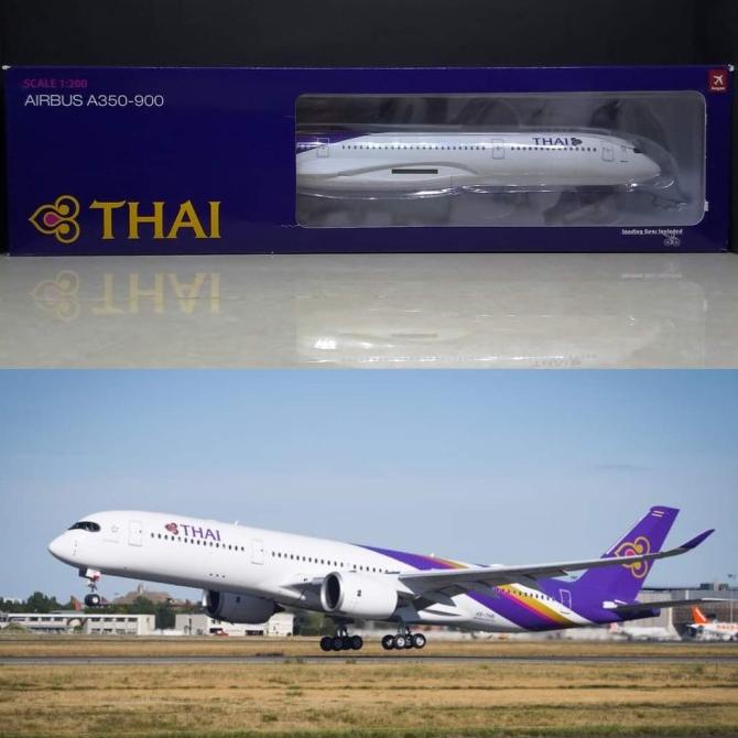 Diecast Pesawat Thai A350-900 Hogan Wings(Plastik) 1:200