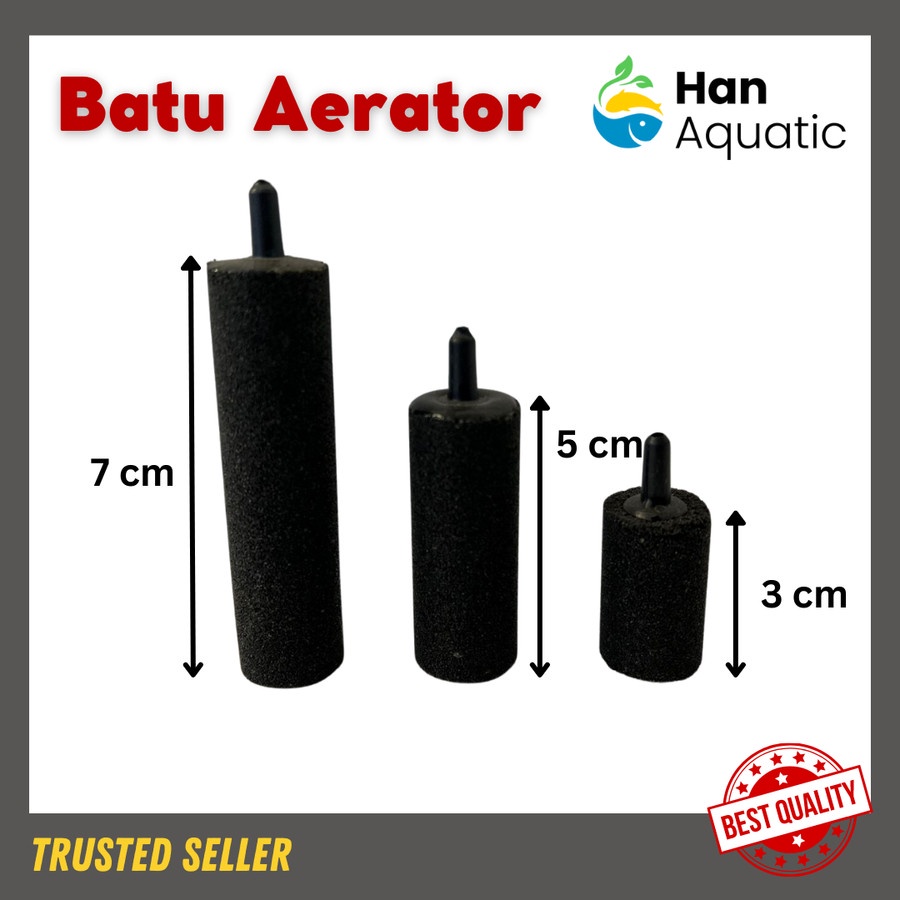 Batu Aerator Gelembung Udara Aquarium Bentuk Panjang 3 5 7 cm