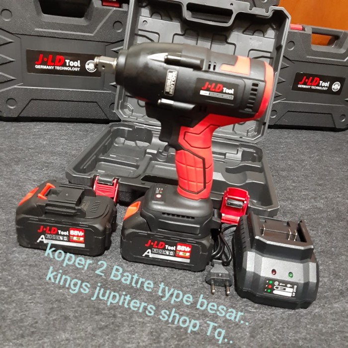 2 BATRE JLD IMPEK IMPACT WRENCH 550NM bisa BUKA BAN MOBIL atau JV88