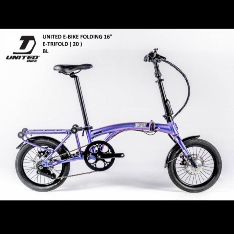 sepeda lipat 3 listrik UNITED E-TRIFOLD Original Garansi 5 Tahun