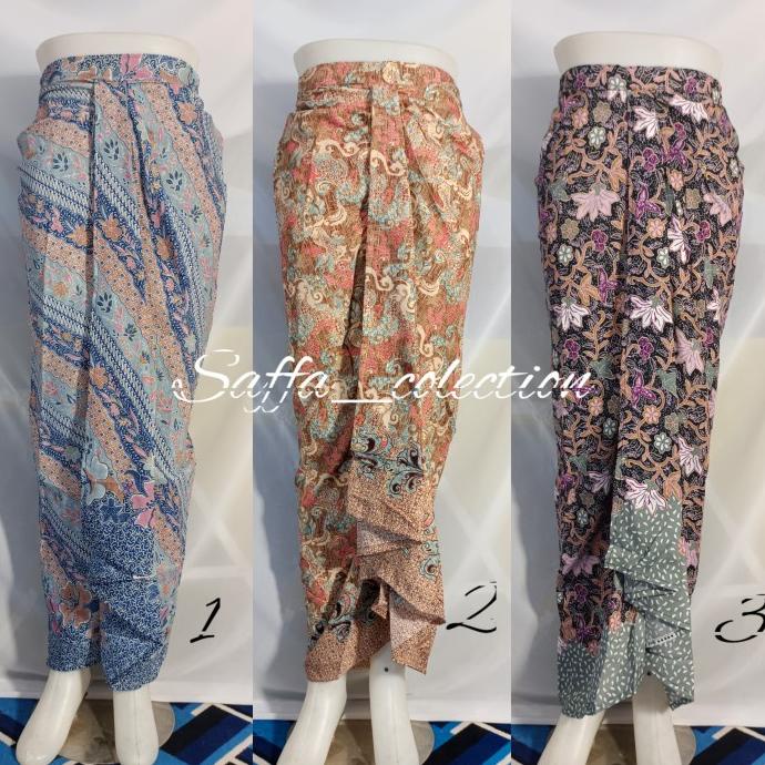 Rok rempel batik / rok rempel batik karet / rok lilit instan