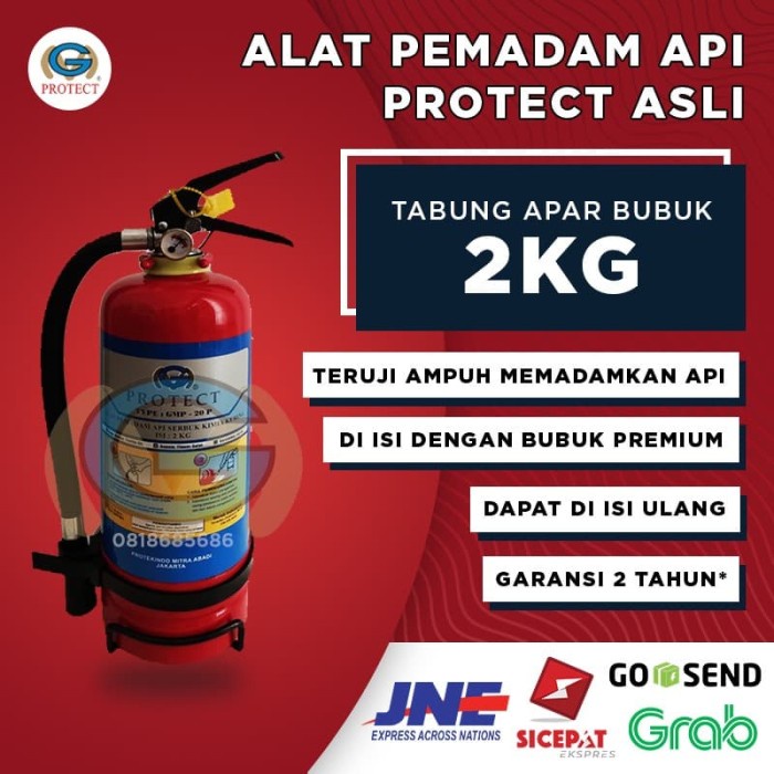 Ready  APAR 2 kg PROTECT Powder / Tabung Pemadam Api / APAR 2kg